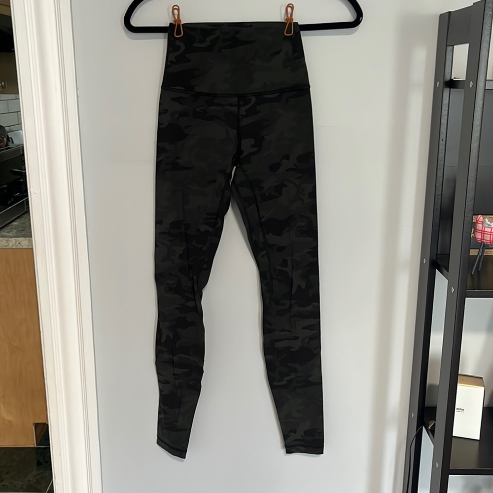 Lululemon Align Pant 28” Incognito Camo Multi Gator Green Size 2